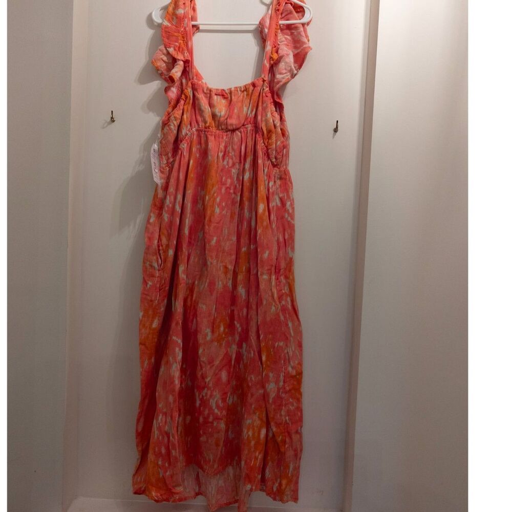 Time & Tru women's orange/pink design dress size XXXL/22 NWT - Picture 3 of 6